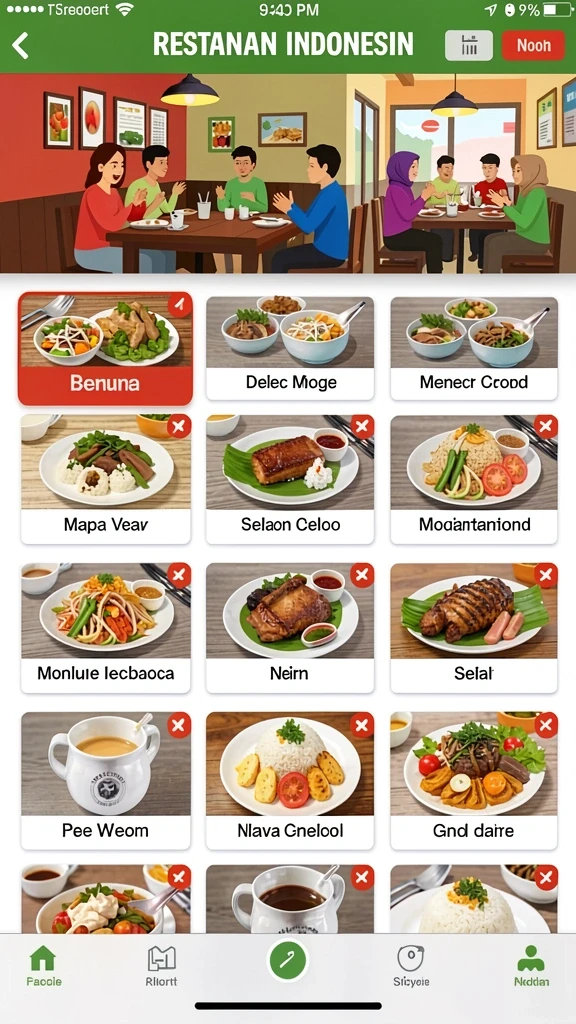 bokedomino - Tampilan berbagai mode permainan yang tersedia.