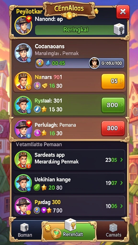 poros77 - Tampilan awal game dengan karakter yang menarik.